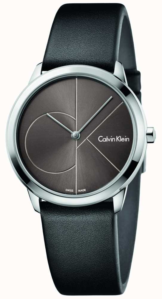 calvin klein womans minimal watch grey dial