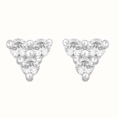 Perfection Crystals Triangular Trilogy Stud Earrings (0.25ct) E2353-SK