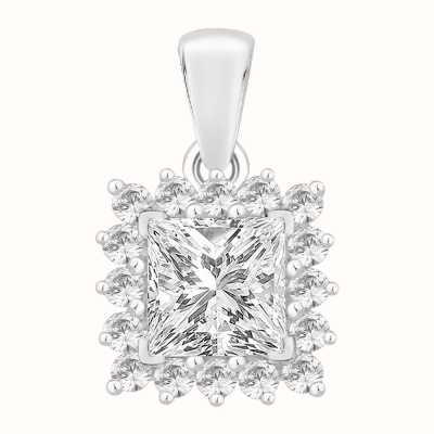Perfection Crystals Princess Cut Pendant With Surround (1.15ct) P5488-SK