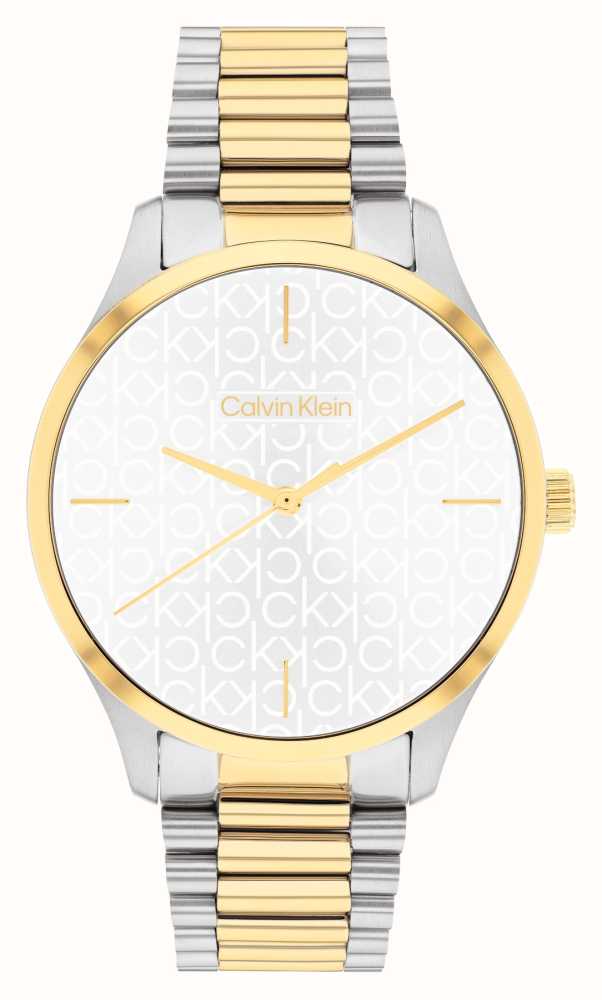 Calvin Klein Unisex | Silver CK Dial | Two Tone Bracelet 25200167 - First  Class Watches™ HKG