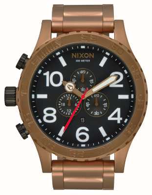 Nixon 51-30 Chrono | Black Chronograph Dial | Bronze Stainless Steel Bracelet A083-5145-00