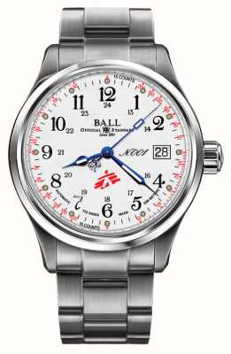 Ball Watch Company Trainmaster MSF Humanity 38 MM White Dial Limited Edition NM1038D-S10J-WH
