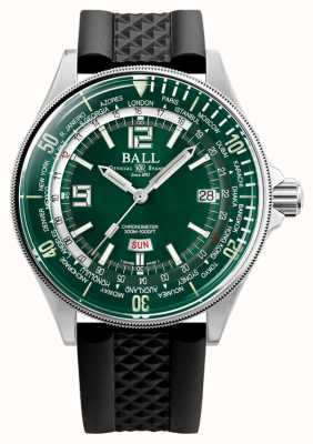 Ball Watch Company Engineer Master II Diver Worldtime (42mm) Green Dial Black Rubber Strap DG2232A-PC-GR