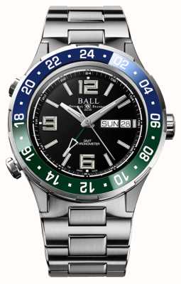 Ball Watch Company Roadmaster Marine GMT Blue/Green Bezel Black Dial DG3030B-S9CJ-BK