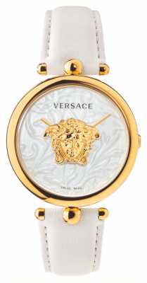 Versace PALAZZO EMPIRE | White Dial | White Leather Strap VECO01320