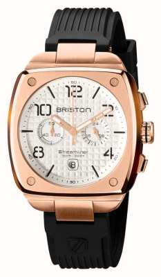 Briston Streamliner Urban | Silver/White Dial | Black Rubber Strap 22142.SPRG.T.2.RB