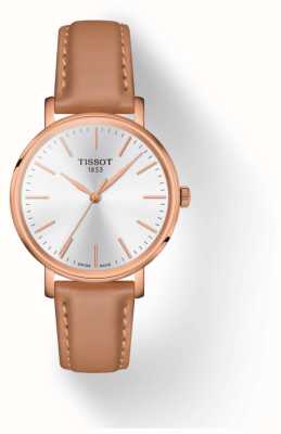 Tissot Women's Everytime | Silver Dial | Tan Leather Strap T1432103601100