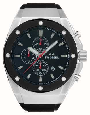 TW Steel Men's CEO Tech | Black Dial | Black Rubber Strap CE4104