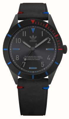 Adidas EDITION THREE | Black Dial | Black Eco-Leather Strap AOFH22506
