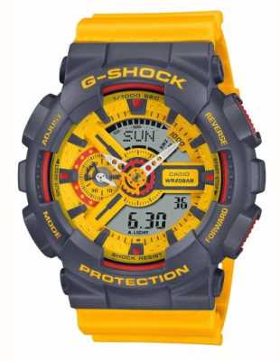 Casio G-Shock | 90s Sporty Colour Series | Yellow Resin Strap GA-110Y-9AER