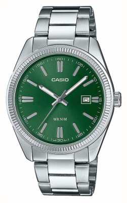 Casio Analogue Quartz Stainless Steel Green Dial EX-DISPLAY MTP-1302PD-3AVEF EX-DISPLAY