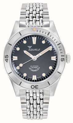Squale Super-Squale | Sunray Black Dial | Stainless Steel Bracelet SUPERSSBK.AC