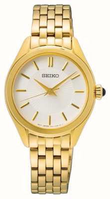 Seiko Women's | White Dial | Gold-Tone Stainless Steel Bracelet SUR538P1