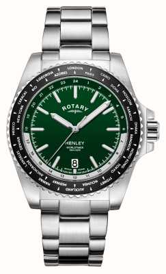 Rotary Henley | Green Dial | Stainless Steel Bracelet GB05370/78