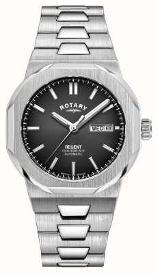 Rotary Regent | Black Dial | Stainless Steel Bracelet GB05490/04