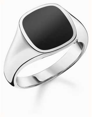 Thomas Sabo Classic Black Ring | Sterling Silver | Onyx | EU 62 (UK T 1/2 - U) TR2332-024-11-62