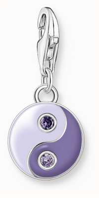 Thomas Sabo Purple Yin and Yang Charm | Sterling Silver | Crystal Set 1918-041-13