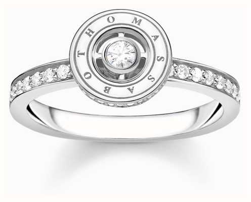 Thomas Sabo Circle Ring | Sterling Silver | Crystal Set | EU 54 UK N TR2255-051-14-54
