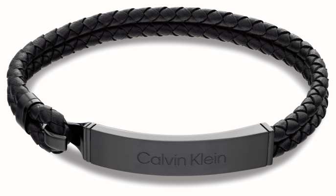 Calvin Klein Iconic (42mm) Black Stainless Logo 25200344 First Steel - Class Black Watches™ Dial HKG / Bracelet