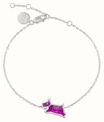 Radley Jewellery Leaping Dog Bracelet | Sterling Silver | Pink Resin RYJ3215