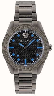 Versace GRECA DOME Quartz (42mm) Black Dial / Grey PVD Stainless Steel VE2T00622