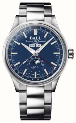 Ball Watch Company Engineer II Moon Calendar | 40mm | Limited Edition | Blue Dial | Stainless Steel Bracelet | NM3016C-S1J-BE