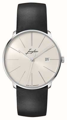 Junghans Meister fein Automatic Signatur (39.5mm) Light Grey Dial / Black Leather Strap 27/4355.00