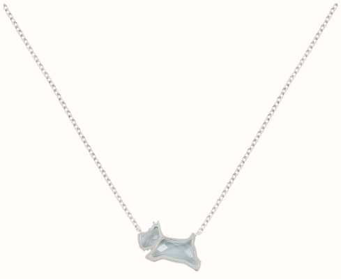 Radley Jewellery Park Place Necklace | Sterling Silver | Blue Crystal Dog Pendant RYJ2373