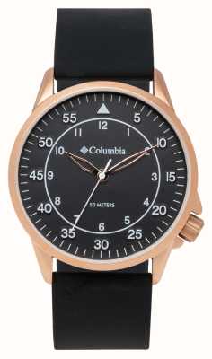 Columbia Viewmont Quartz Rose-Gold Black Dial / Black Silicone CSS15-008