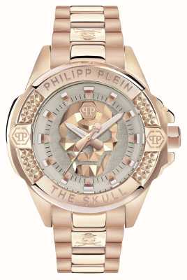 Philipp Plein THE $KULL-41MM HIGH-CONIC / Silver Dial Rose gold PVD Steel PWNAA1623