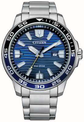 Citizen Men's Sport | Eco-Drive | Blue Dial | Stainless Steel Bracelet AW1525-81L