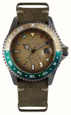 Out Of Order GMT Marrakesh (44mm) Sunburnt Brown Dial / Vintage Brown Leather OOO.001-19.MA