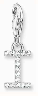 Thomas Sabo Charm Pendant Letter I With White Stones Sterling Silver 1948-051-14