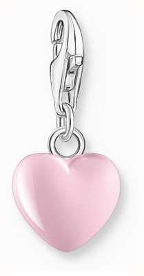 Thomas Sabo Charm Club Pink Enamel Love Heart Pendant 1993-007-9