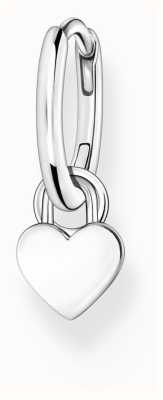 Thomas Sabo Single Hoop Earring With Heart Pendant Sterling Silver CR717-001-21