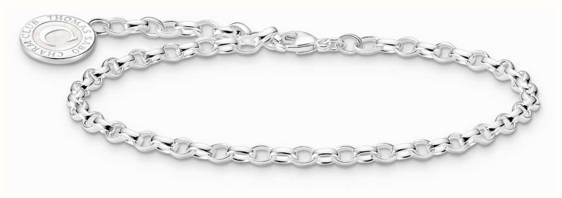 Thomas Sabo Charm Bracelet With Shimmering White Cold Enamel Sterling Silver 15cm X2088-007-21-L15