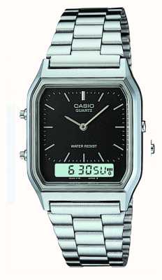 Casio Vintage Dual-Display (29.8mm) Black Dial / Stainless Steel AQ-230A-1DMQYES