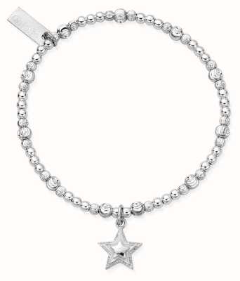 ChloBo Cute Sparkle Beaming Star Bracelet Sterling Silver SBCS3314
