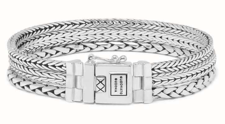 Buddha To Buddha Triple Mini Bracelet Silver J104 Size E 001K011040105