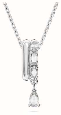 Swarovski Dextera Pendant Necklace Rhodium Plated White Crystals 5671819