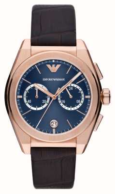 Emporio Armani Men's Brown Dial Brown Leather Strap Watch AR11482 - First  Class Watches™ HKG