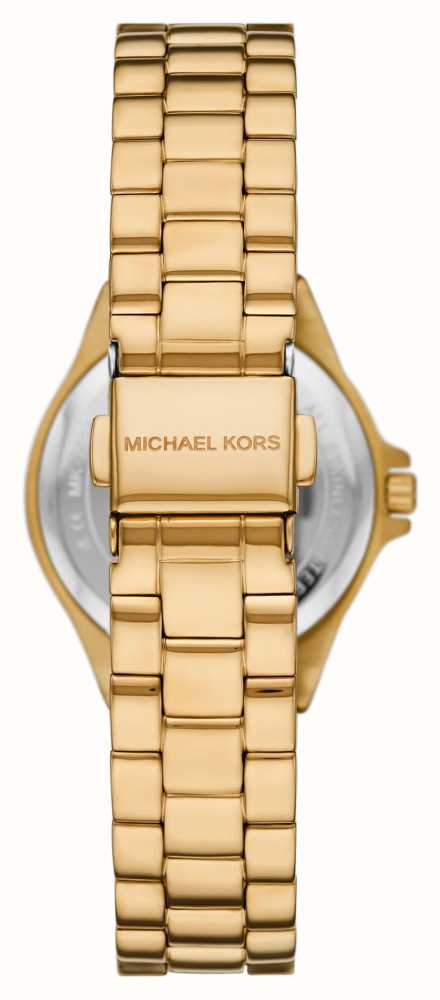 Gold Gold-Tone Dial HKG First Steel Michael Watches™ Lennox And / Kors Black MK7394 Class (30mm) Stainless Crystal -