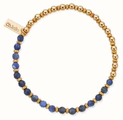 ChloBo Phases of the Goddess STORY OF THE MOON Sodalite Bracelet - Gold Plated GBSFR