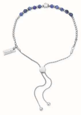 ChloBo Phases of the Goddess MIDNIGHT STAR Adjustable Sodalite Bracelet - 925 Sterling Silver SBASFB