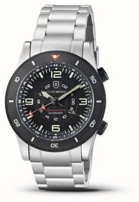 Elliot Brown Beachmaster Automatic GMT Founder's Edition (40mm) Black Dial / Steel Bracelet & Rubber Strap Set 0H0-A03-B06