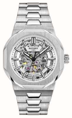Rotary Sport Regent Skeleton Automatic (40mm) Silver Dial / Stainless Steel Bracelet GB05495/06
