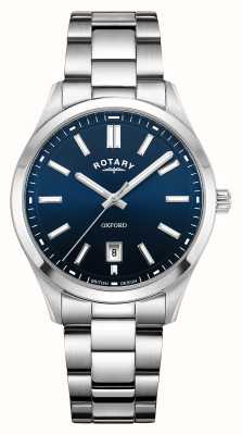Rotary Contemporary Oxford Quartz (40mm) Blue Sunray Dial / Stainless Steel Bracelet GB05520/05