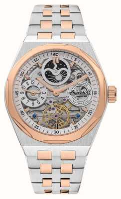 Ingersoll THE BROADWAY Automatic (43mm) White Skeleton Dial / Two-Tone Stainless Steel Bracelet I12906
