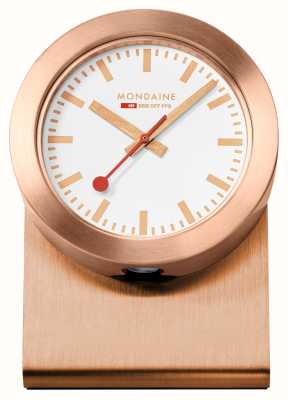 Mondaine SBB Magnet Clock (50mm) White Dial / Copper-Tone Aluminium Case A660.30318.82SBK