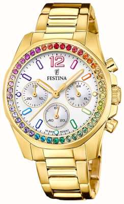 Festina Womens Gold Bracelet Boyfriend Chronograph F20609/2